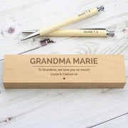 Personalised Wooden Pen & Pencil Box Set