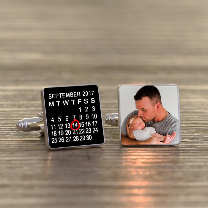 Personalised New Daddy Photo Cufflinks