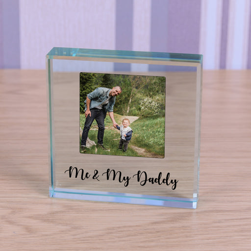 Photo Glass Token - Me & My Daddy