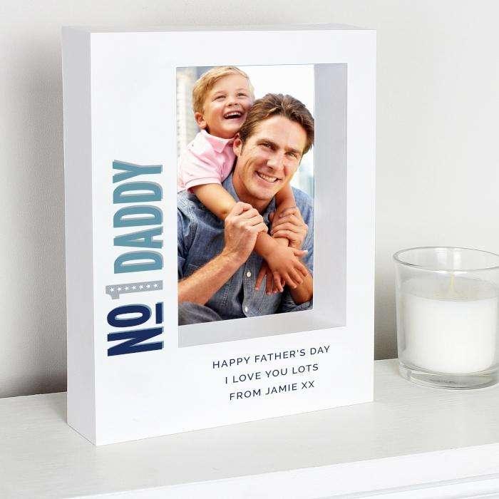 Personalised Number 1 Box Photo Frame 5x7 - Myhappymoments.co.uk