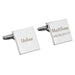 Personalised Wedding Role Square Cufflinks -1 line - Myhappymoments.co.uk