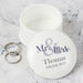 Personalised Mr & Mrs Wedding Ceramic Trinket & Ring Keepsake Box - Myhappymoments.co.uk