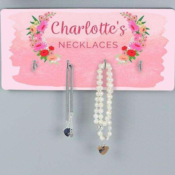 Personalised Floral Wall Hooks - Myhappymoments.co.uk