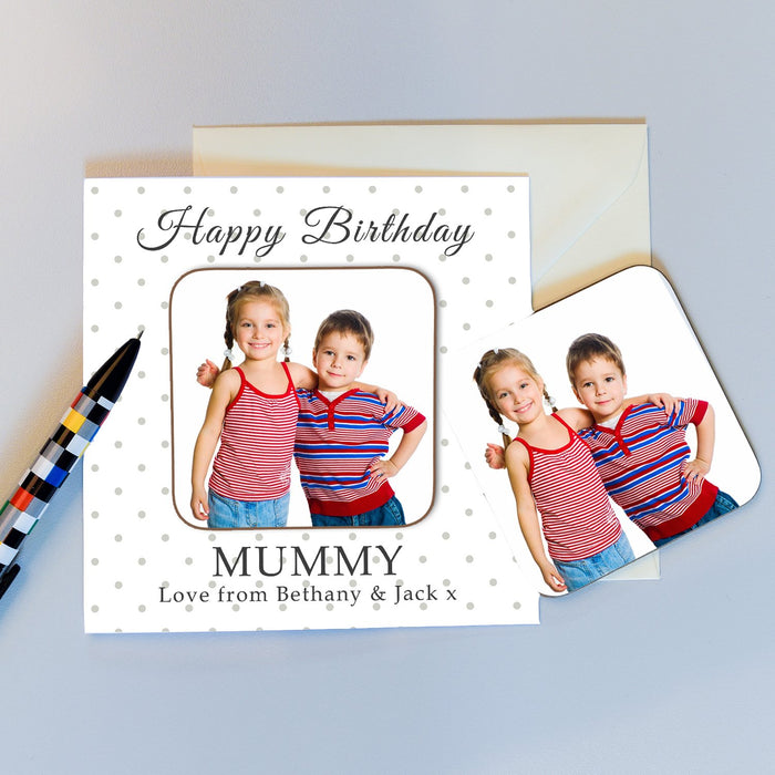 Personalised Photo Coaster Card - Happy Birthday