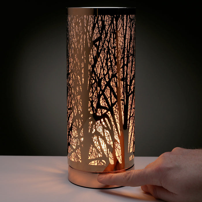 Golden Tree Silhouette Touch Operated Electric Wax Melt Burner Aroma Warmer Lamp