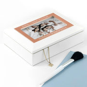 Personalised White & Rose Gold Photo Jewellery Box - Myhappymoments.co.uk
