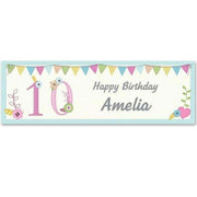 Personalised Birthday Age Female Banner - Myhappymoments.co.uk