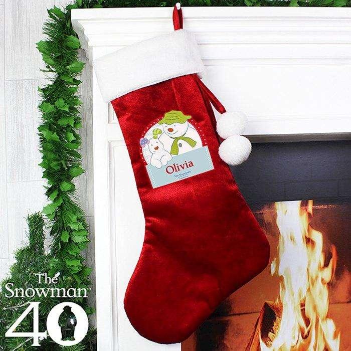 Personalised The Snowman and the Snowdog Luxury Stocking - Myhappymoments.co.uk