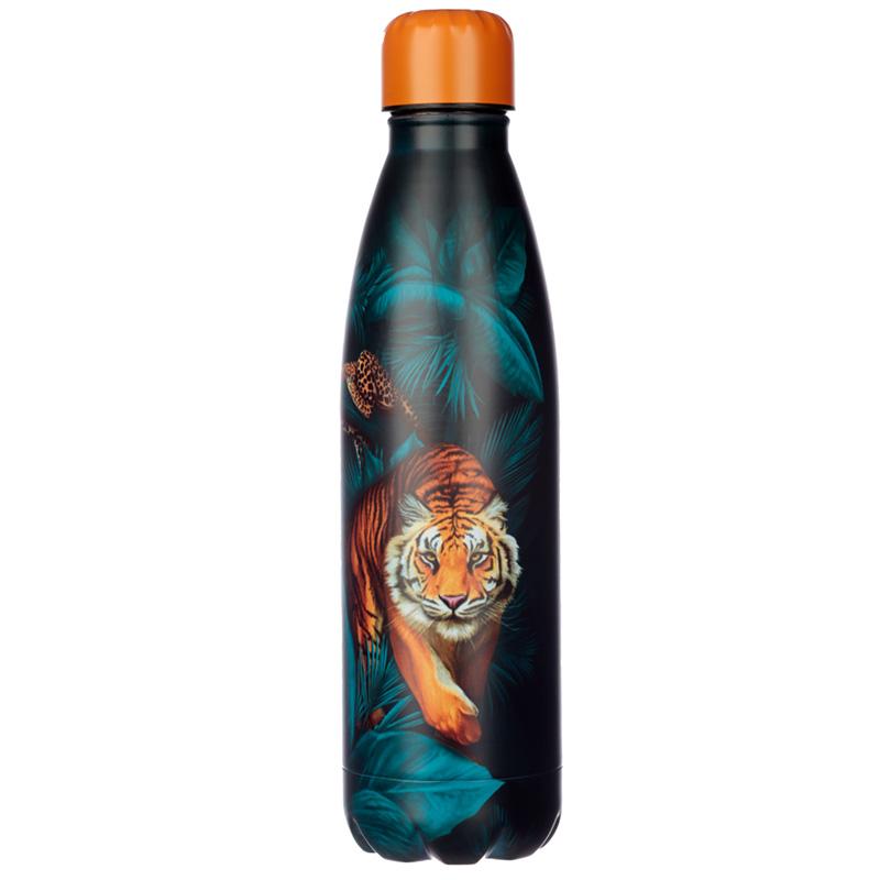 Spots and Stripes Big Cat Reusable Stainless Steel Hot & Cold Thermal Insulated Drinks Bottle 500ml