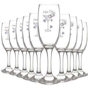 Personalised Hen Do Toast Flute Pack of 10 - Myhappymoments.co.uk