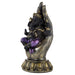 Purple, Gold and Black Ganesh Sitting in Buddha Hand Statue