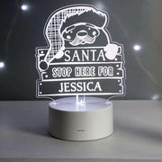 Personalised Santa Stop Here LED Night Light - Myhappymoments.co.uk