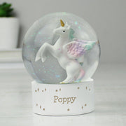 Personalised Unicorn Snow Globe - Name