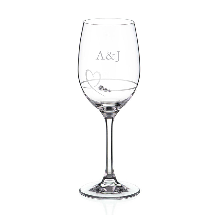 Personalised Petit Wine Glass with Swarovski Crystals
