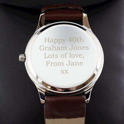 Personalised Unisex Silver Watch with Presentation Box - Myhappymoments.co.uk