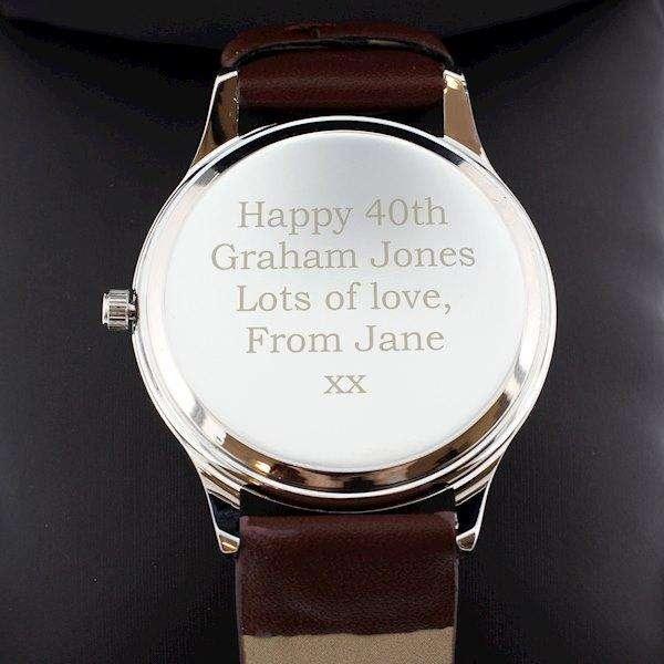 Personalised Unisex Silver Watch with Presentation Box - Myhappymoments.co.uk