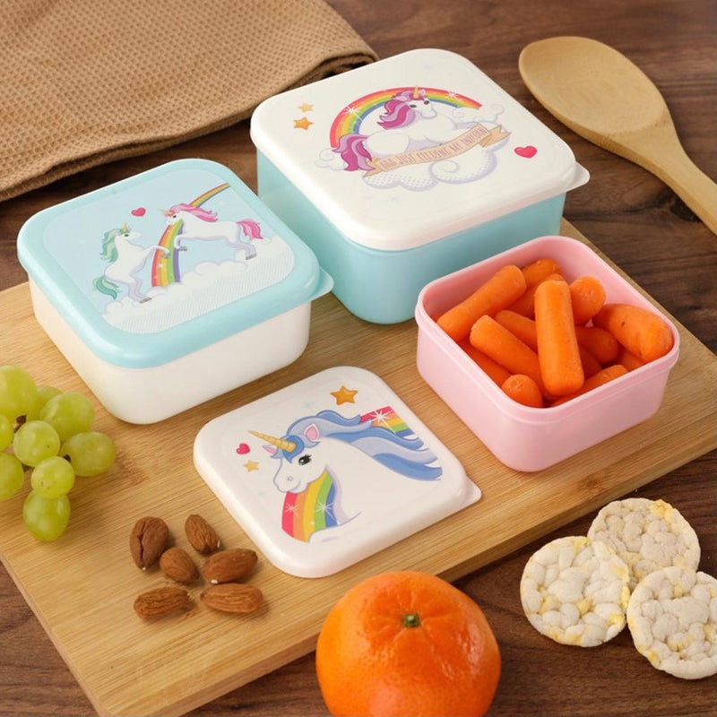 Unicorn Lunch Boxes Set Of 3