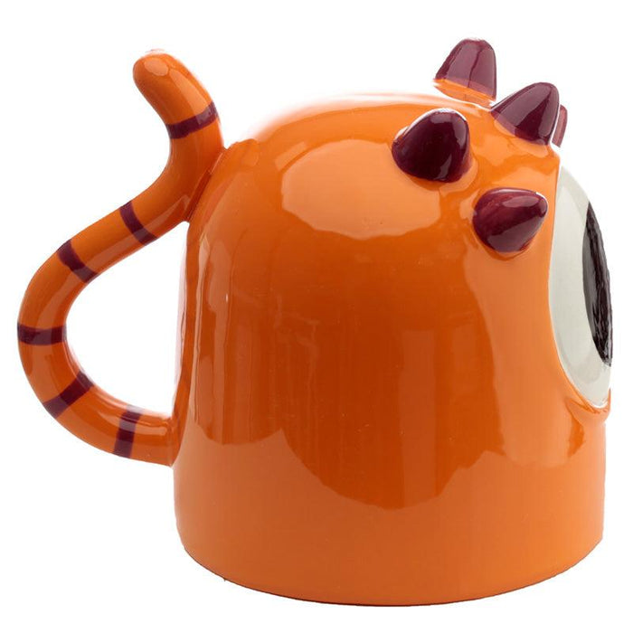 Novelty Monster Orange Upside Down Ceramic Shaped Mug