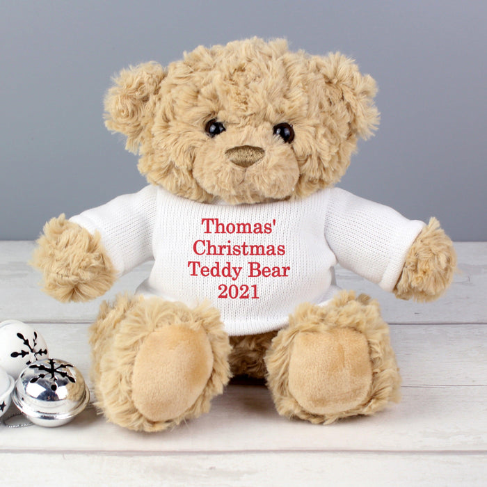 Personalised Christmas Message Teddy Bear - Myhappymoments.co.uk