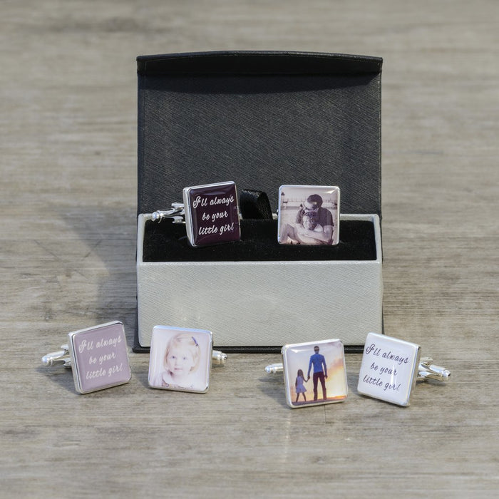 I'll Always Be Your Little Girl Photo Cufflinks - Myhappymoments.co.uk