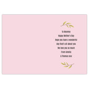 Personalised Floral Heart Mother's Day Card