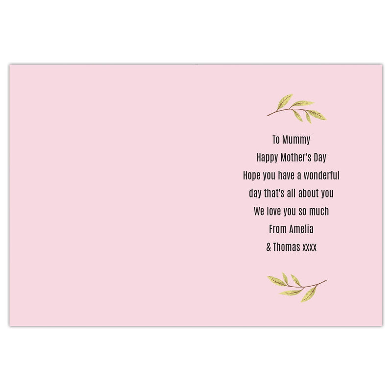 Personalised Floral Heart Mother's Day Card