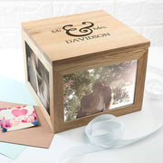 Personalised Wedding Oak Photo Keepsake Box - Myhappymoments.co.uk