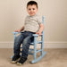 Personalised Engraved Wooden Child's Blue Rocking Chair