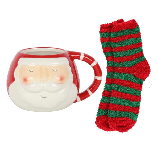 Santa Mug and Socks Set