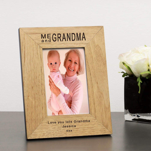 Personalised Me and Grandma Photo Frame - Myhappymoments.co.uk