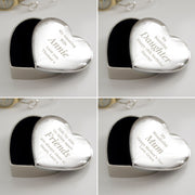 Personalised Free Text Heart Trinket Box