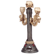 Triple Skull and Spine Candlestick - Myhappymoments.co.uk
