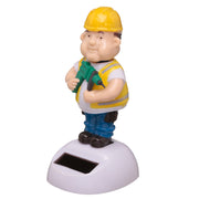 Solar Powered Nodding Builder Dashboard Toy - Myhappymoments.co.uk