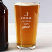 Personalised no.1 Awarded By Pint Glass - Myhappymoments.co.uk