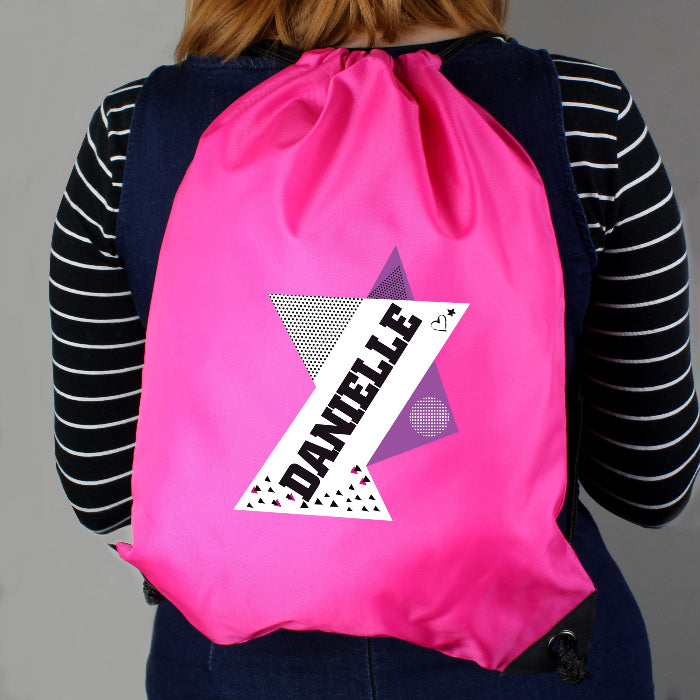 Personalised Name Pink Swim & Kit Bag