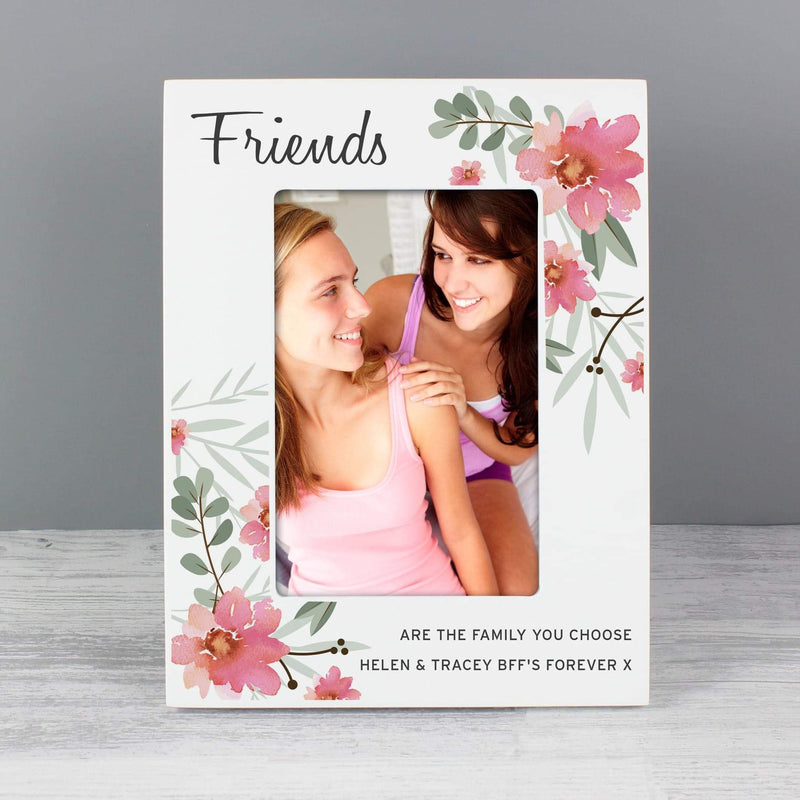 Personalised Floral Sentimental Photo Frame 6x4 Wooden from Pukkagifts.uk