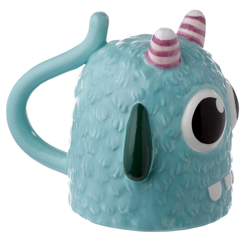 Novelty Monster Blue Upside Down Ceramic Shaped Mug