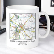 Personalised Postcode Map Mug - Myhappymoments.co.uk