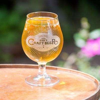 Round Personalised Craft Beer Glass - Myhappymoments.co.uk