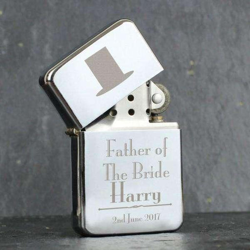 Personalised Decorative Wedding Father of the Bride Lighter - Myhappymoments.co.uk