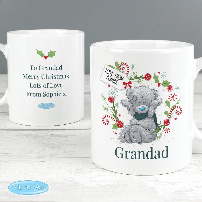 Personalised Me to You Christmas Mug For Grandad Dad