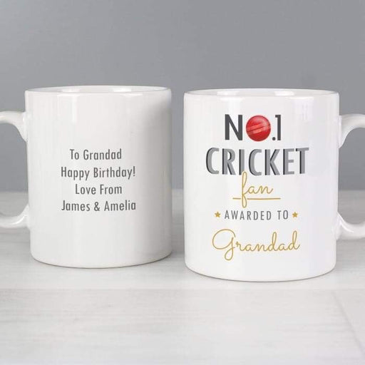 Personalised No.1 Cricket Fan Mug - Myhappymoments.co.uk