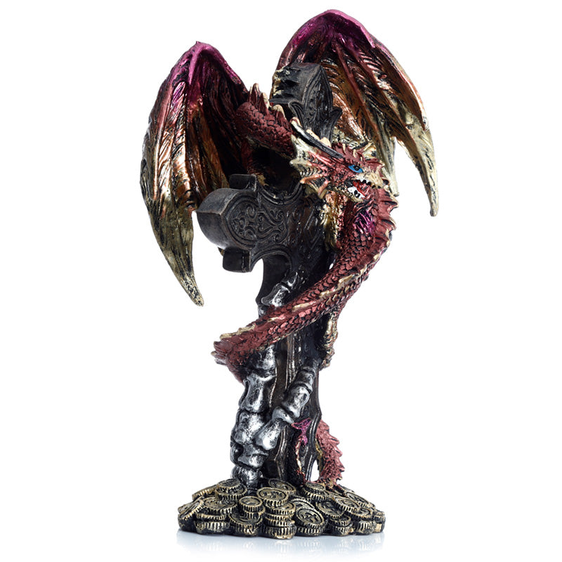 Dark Legends Celtic Cross Treasure Guardian Dragon