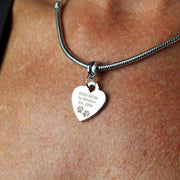 Personalised Pet Memorial Pawprint Heart Charm Necklace - Myhappymoments.co.uk