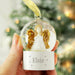 Personalised Angel Glitter Christmas Snow Globe Tree Decoration
