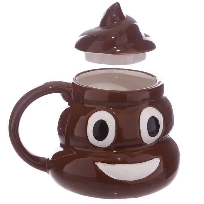 Novelty Poo Shaped Mug With Lid - Myhappymoments.co.uk