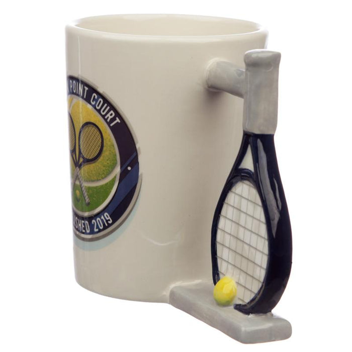 Tennis Shaped Handle Ceramic Mug