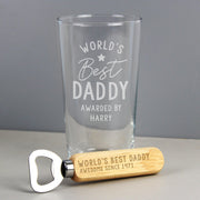 Personalised World’s Best Pint Glass & Bottle Opener