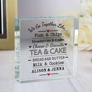 We Go Together Like Valentine’s Day Glass Ornament 