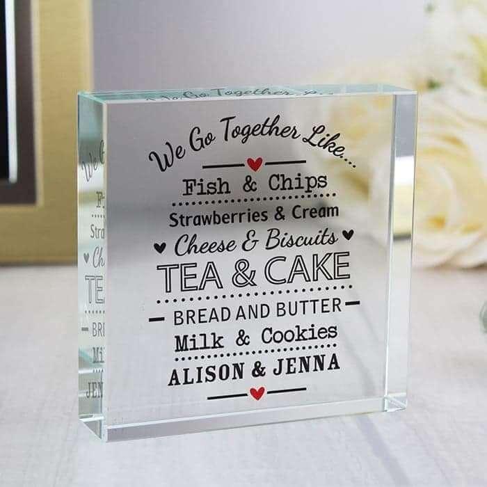 We Go Together Like Valentine’s Day Glass Ornament 